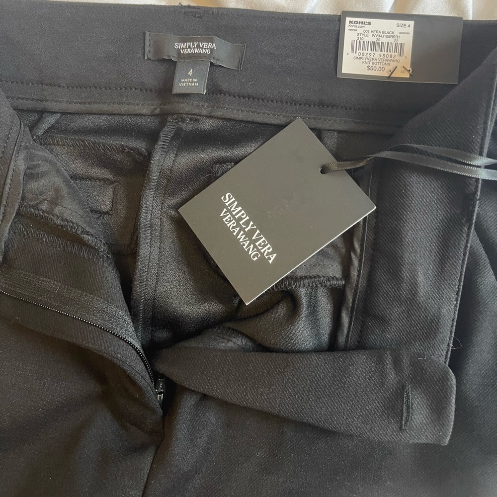 Size 4 Vera Wang black dress pants